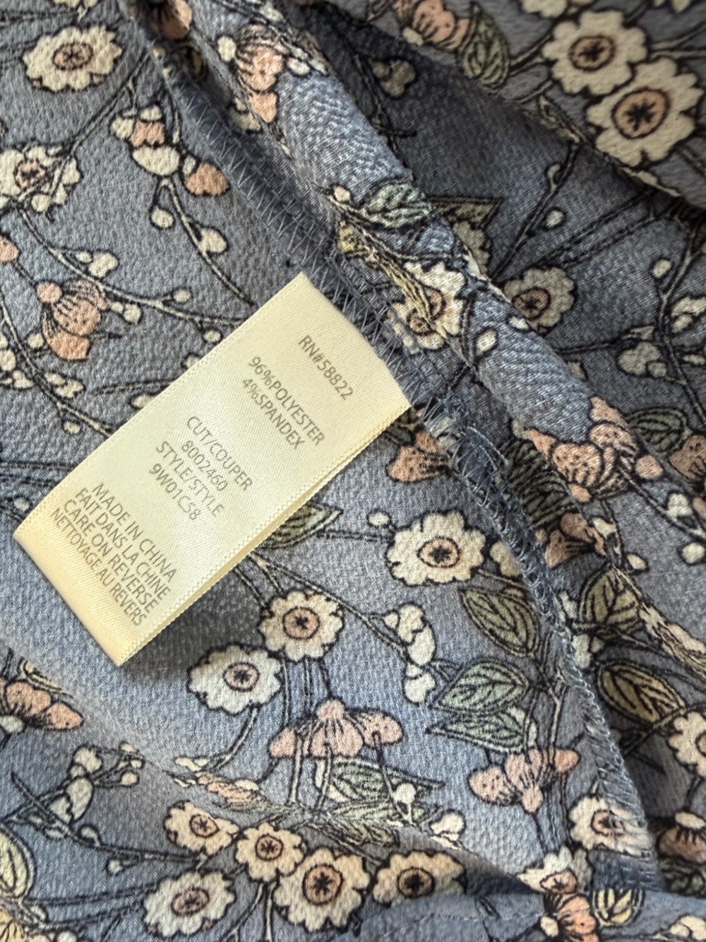 Max Studio Wrap Dress London Blue Floral Print Short Flutter Sleeves Plus Sz 1X - Picture 13 of 16
